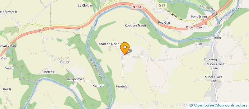 localisation de l'entreprise EARL DU HINGUER à SPEZET