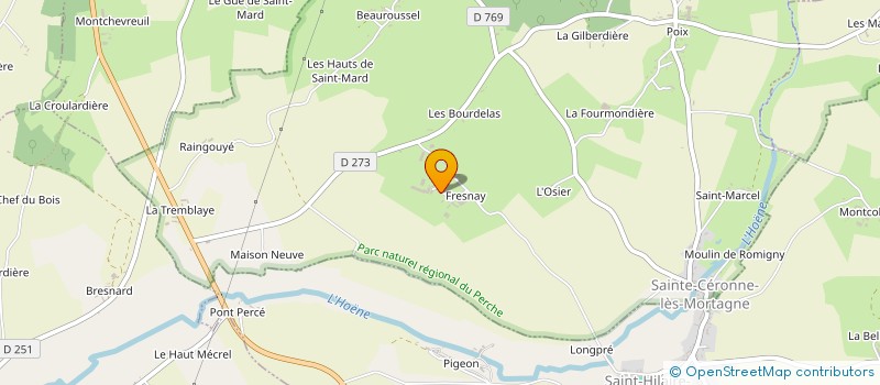 localisation de l'entreprise EARL DU JARDIN ANGLAIS à STE CERONNE LES MORTAGNE