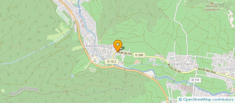localisation de l'entreprise EARL DU LERCHENFELD  KAYSERSBERG VIGNOBLE