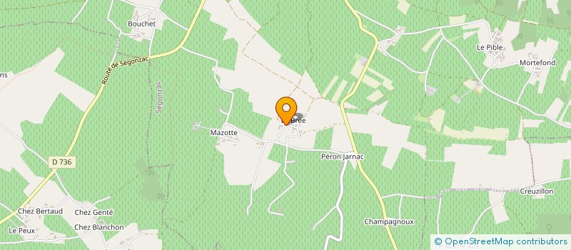 localisation de l'entreprise EARL DU LOGIS DE LA BREE à SEGONZAC