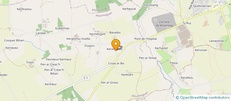 localisation de l'entreprise EARL DU MANOIR DE KERANAOUET à PLOUMOGUER