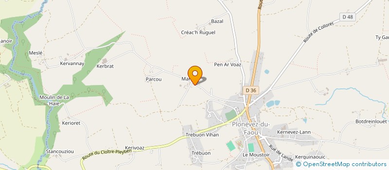 localisation de l'entreprise EARL DU MARCHY à PLONEVEZ-DU-FAOU