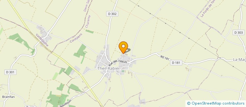 localisation de l'entreprise EARL DU MARRONNIER à THEIL-RABIER