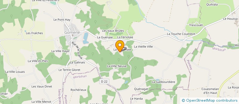 localisation de l'entreprise EARL DU MENHIR à GOMENE