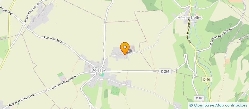 localisation de l'entreprise EARL DU MESNIL JEAN  BOISSAY