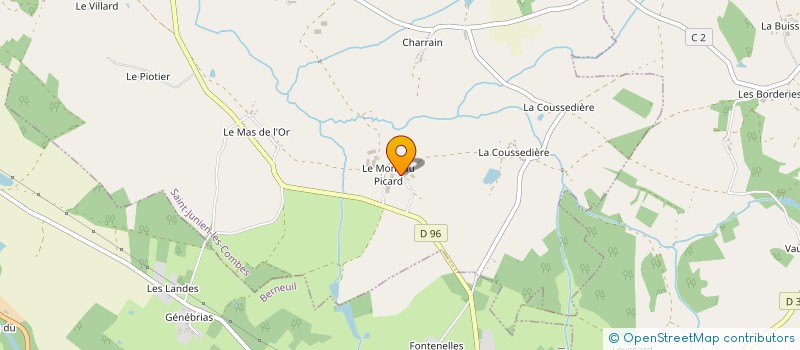 localisation de l'entreprise EARL DU MONT AU PICARD à SAINT-JUNIEN-LES-COMBES