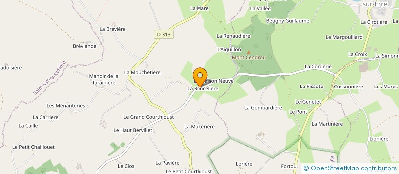 localisation de l'entreprise EARL DU MONT CENDRON à PERCHE-EN-NOCE