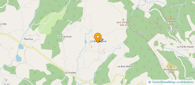 localisation de l'entreprise EARL DU MONT GARGAN SUD à LA CROISILLE-SUR-BRIANCE