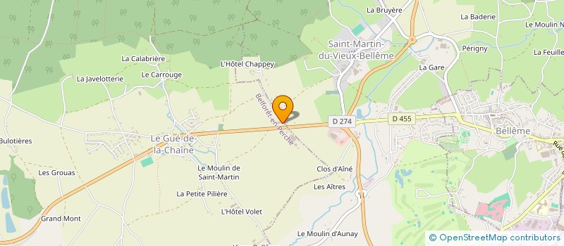 localisation de l'entreprise EARL DU MONTRAVERSIER à BELFORET-EN-PERCHE
