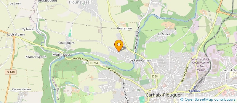 localisation de l'entreprise EARL DU MOULIN à PLOUNEVEZEL