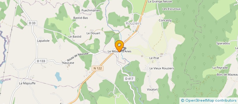 localisation de l'entreprise EARL DU MOULIN D'ANES à ROUZIERS