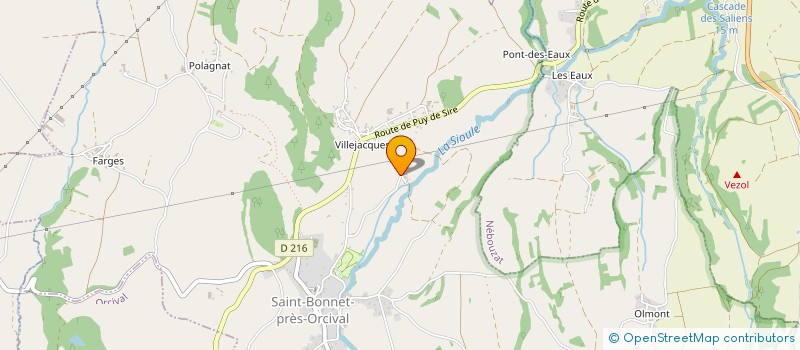 localisation de l'entreprise EARL DU MOULIN DE VILLEJACQUES à SAINT-BONNET-PRES-ORCIVAL