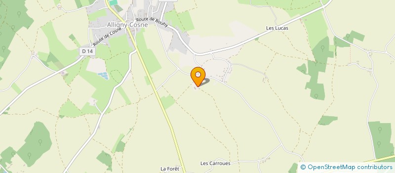 localisation de l'entreprise EARL DU MOUSSEAU à ALLIGNY-COSNE