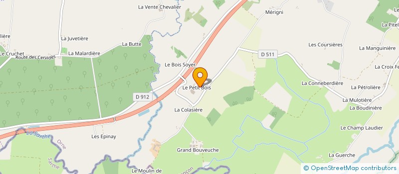 localisation de l'entreprise EARL DU P'TIT BOIS à SAINT-LEGER-SUR-SARTHE