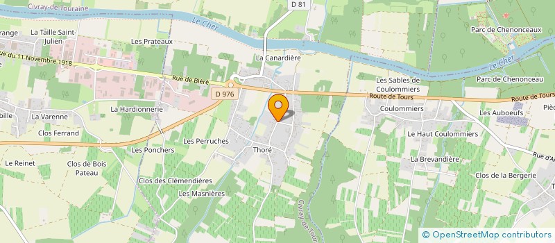 localisation de l'entreprise EARL DU PERE BAPTISTE  CIVRAY-DE-TOURAINE