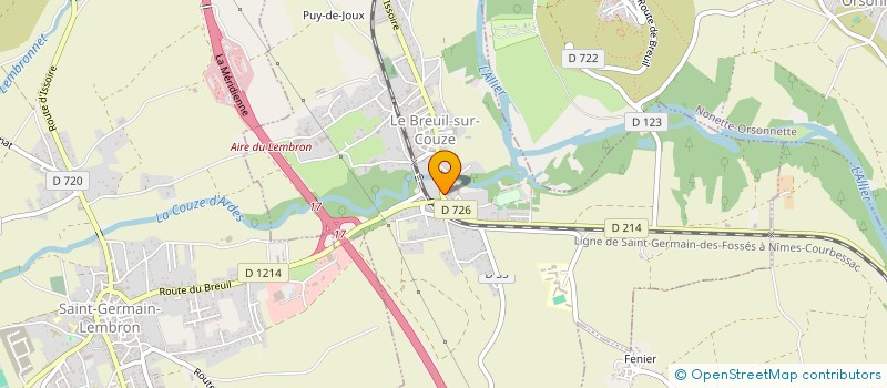 localisation de l'entreprise EARL DU PERRET  LE BREUIL-SUR-COUZE