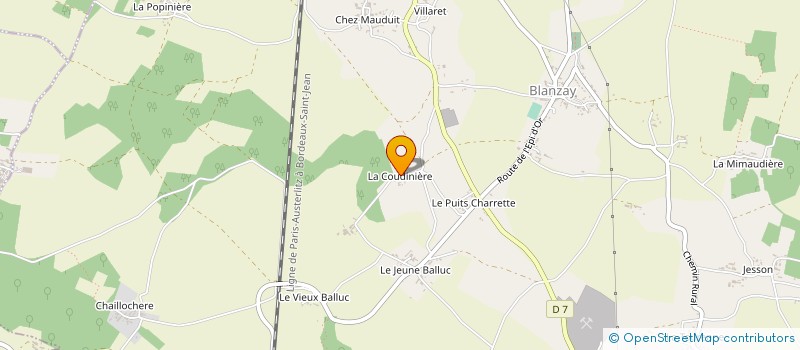 localisation de l'entreprise EARL DU PETIT BENITIER à CHAMPNIERS