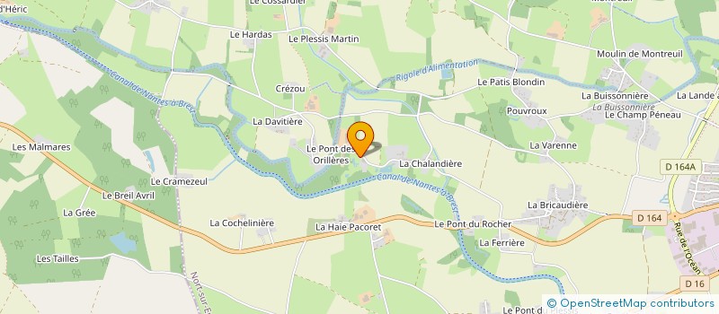 localisation de l'entreprise EARL DU PETIT CANAL à NORT-SUR-ERDRE