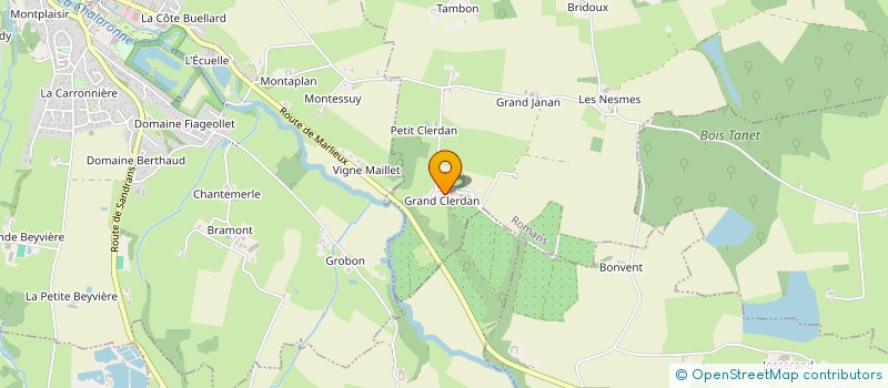 localisation de l'entreprise EARL DU PETIT CLERDAN à ROMANS