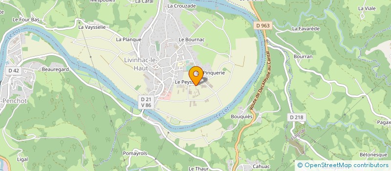 localisation de l'entreprise EARL DU PEYSSI à LIVINHAC-LE-HAUT