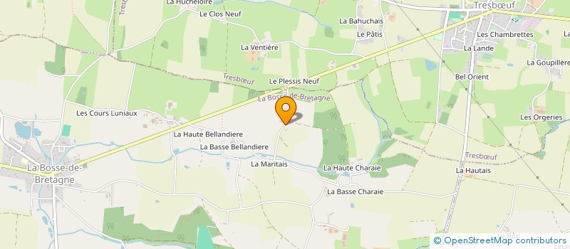 localisation de l'entreprise EARL DU PLESSIS à LA BOSSE-DE-BRETAGNE