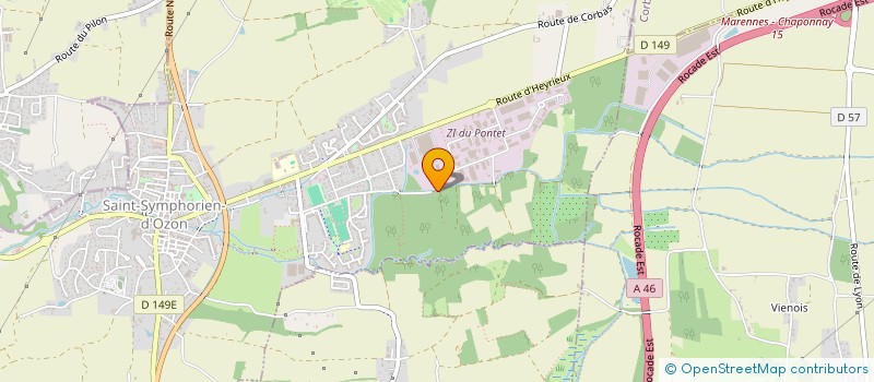 localisation de l'entreprise EARL DU PONT BLANC  SAINT-SYMPHORIEN-D'OZON