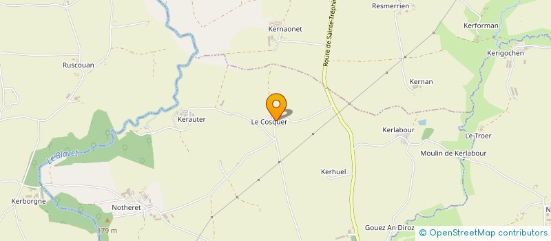 localisation de l'entreprise EARL DU PORJOU à SAINT-NICOLAS-DU-PELEM
