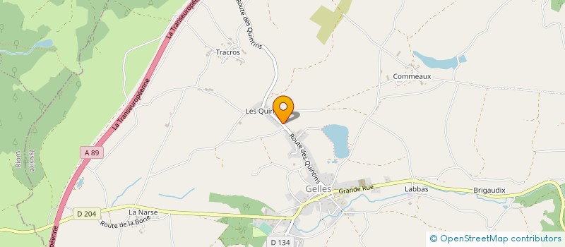 localisation de l'entreprise EARL DU PUY DE BANSON à GELLES