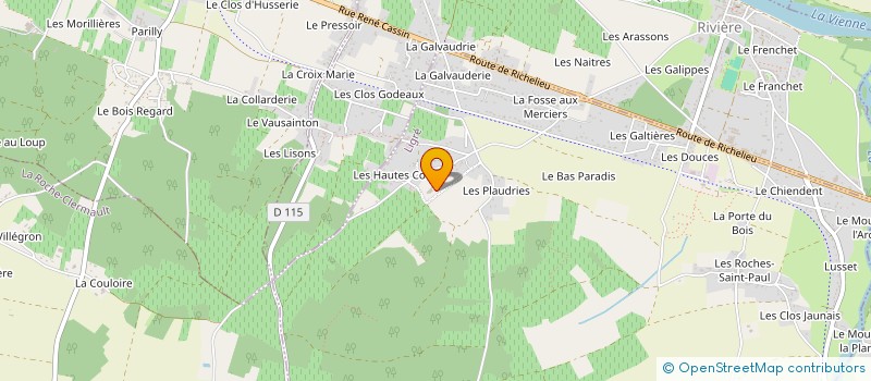 localisation de l'entreprise EARL DU QUELLAY  LIGRE