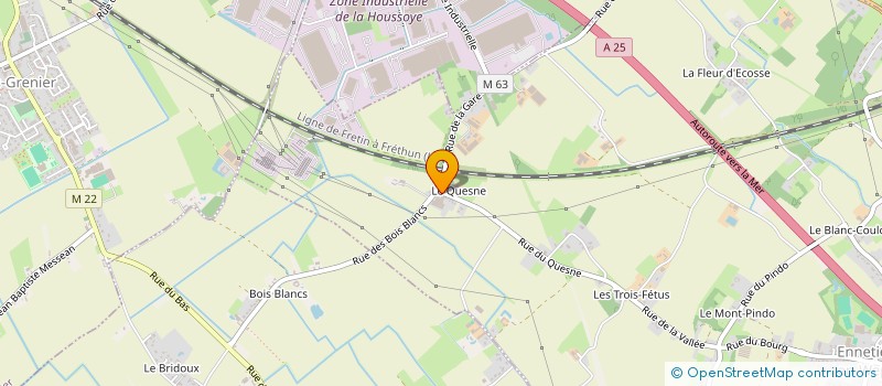 localisation de l'entreprise EARL DU QUESNE  ENNETIERES-EN-WEPPES