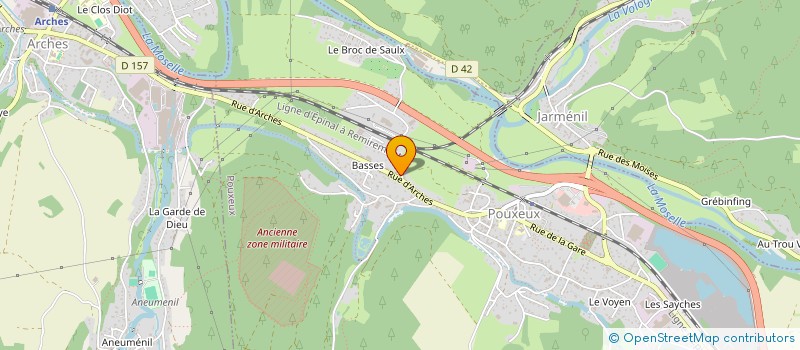 localisation de l'entreprise EARL DU ROUGE POMMIER à POUXEUX