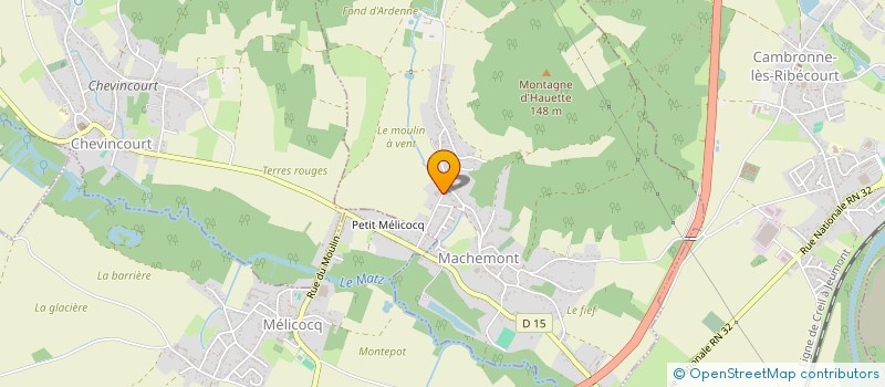 localisation de l'entreprise EARL DU RUISSEAU  MACHEMONT