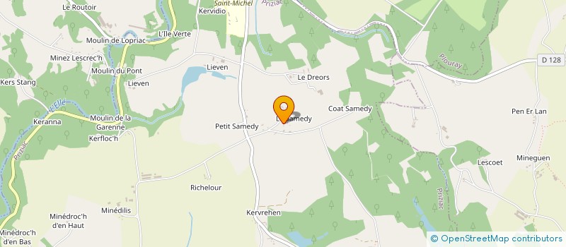 localisation de l'entreprise EARL DU SAMEDY à PRIZIAC