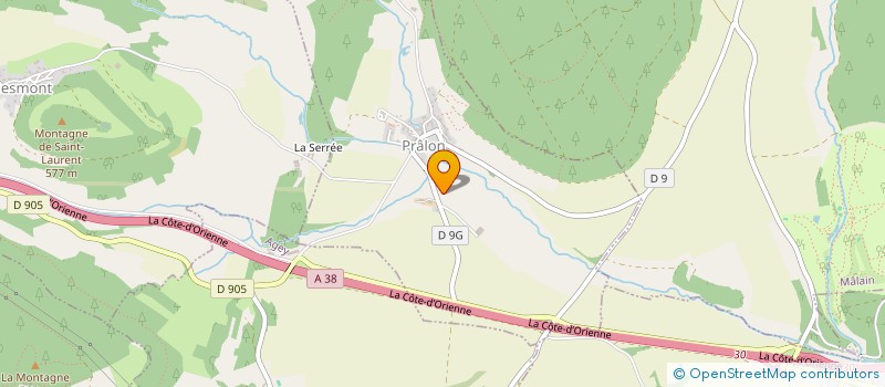 localisation de l'entreprise EARL DU SEUILLET  PRALON