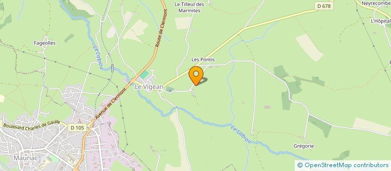 localisation de l'entreprise EARL DU SOUBRO CHAUVET à LE VIGEAN