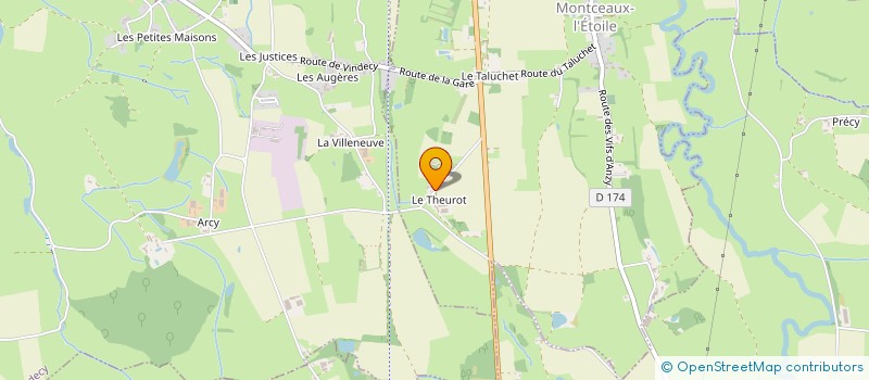 localisation de l'entreprise EARL DU THEUROT à MONTCEAUX-L ETOILE