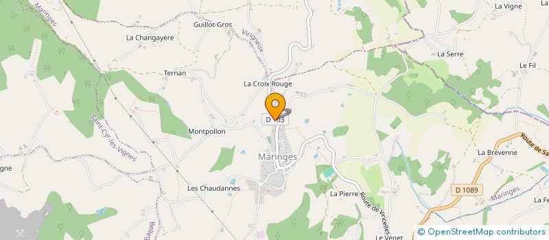 localisation de l'entreprise EARL DU TOINON à MARINGES