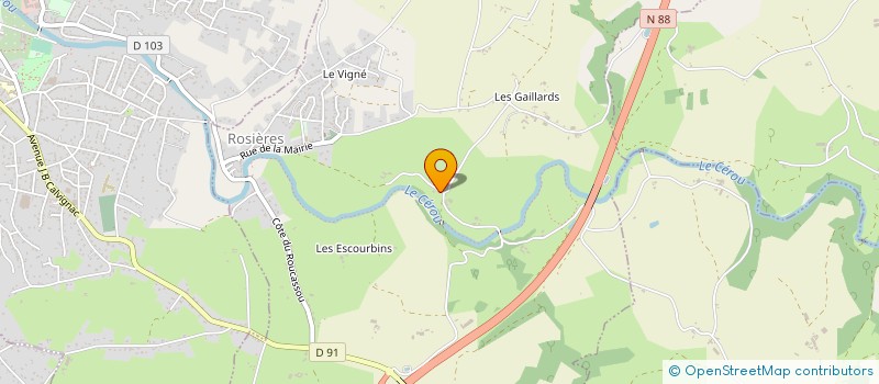 localisation de l'entreprise EARL DU TROUAN à ROSIERES