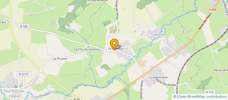 localisation de l'entreprise EARL DU VACHEUX à SIDEVILLE