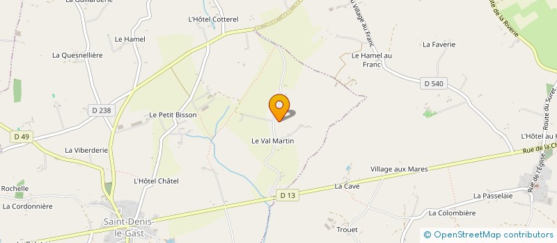 localisation de l'entreprise EARL DU VAL à SAINT-DENIS-LE-GAST
