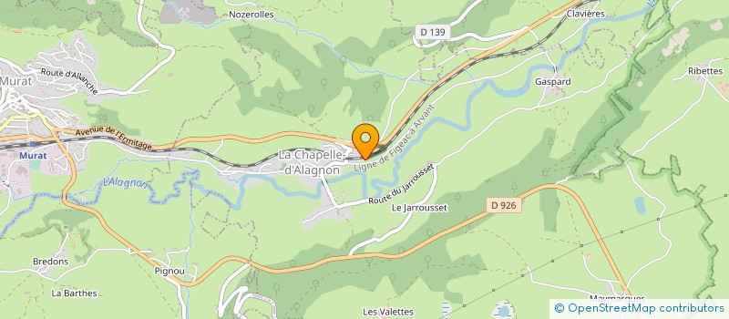 localisation de l'entreprise EARL DU VAL D'ALAGNON à LA CHAPELLE D'ALAGNON