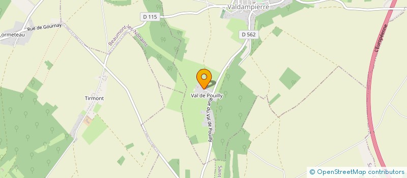 localisation de l'entreprise EARL DU VAL DE POUILLY  VALDAMPIERRE