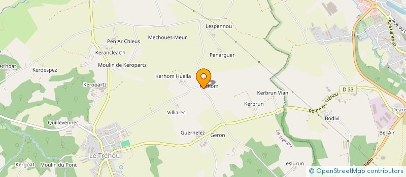 localisation de l'entreprise EARL DU VALLON à LE TREHOU