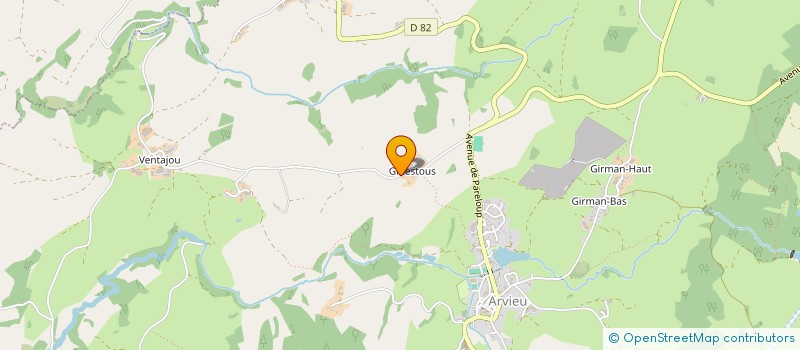 localisation de l'entreprise EARL DU VENTAJOU à ARVIEU