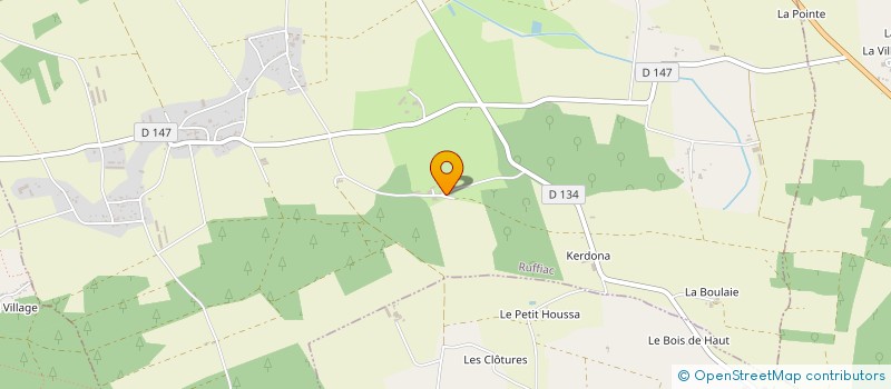 localisation de l'entreprise EARL DU VERGER à RUFFIAC