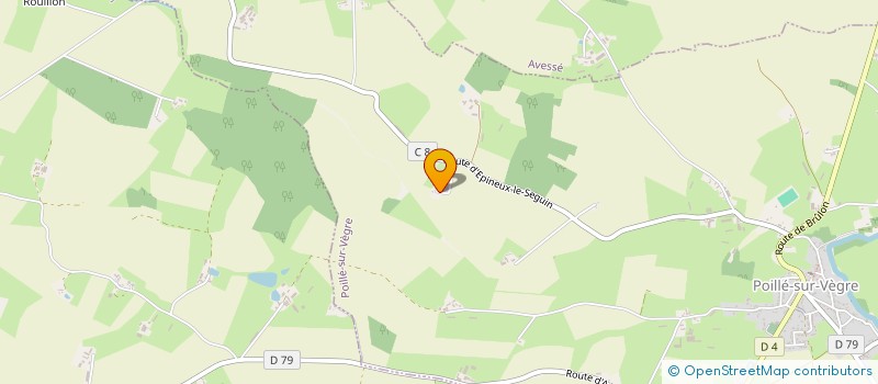 localisation de l'entreprise EARL DU VERTDURON  POILLE SUR VEGRE