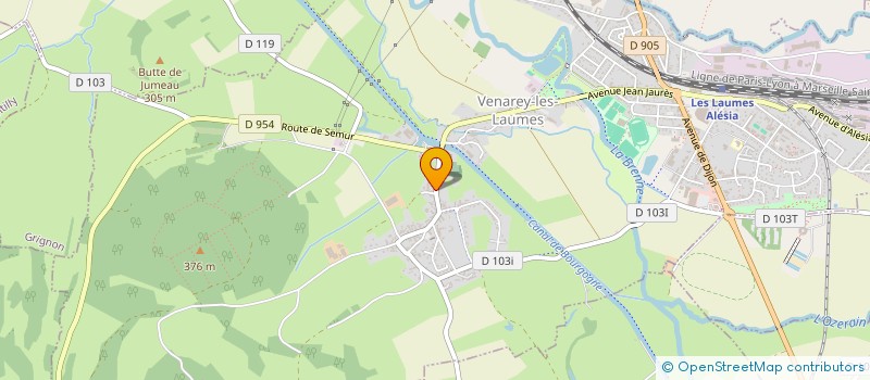 localisation de l'entreprise EARL DU VIEUX CHENE  VENAREY-LES-LAUMES