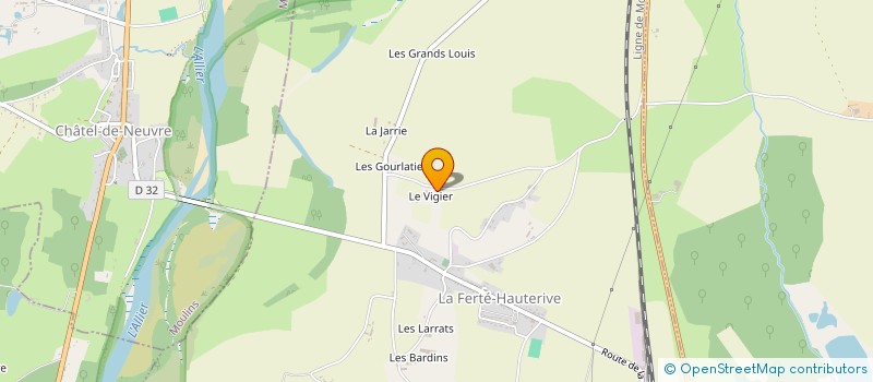 localisation de l'entreprise EARL DU VIGIER à LA FERTE-HAUTERIVE