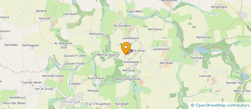 localisation de l'entreprise EARL DU VOURCH  TREOUERGAT