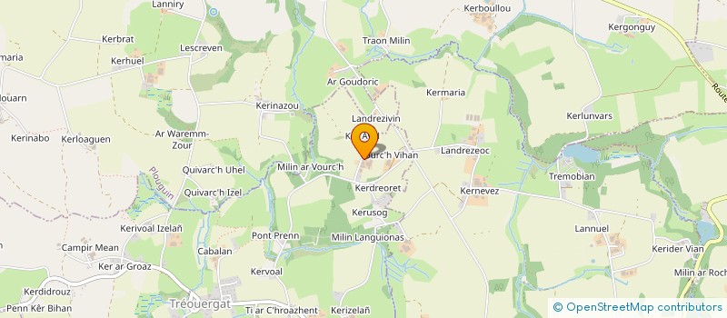 localisation de l'entreprise EARL DU VOURCH  TREOUERGAT